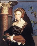 HOLBEIN, Hans the Younger Portrait of Lady Mary Guildford sf oil